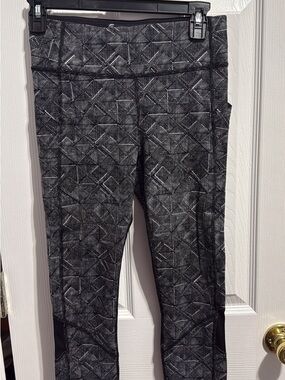 Lululemon Black Geometric Print High-Waist Leggings